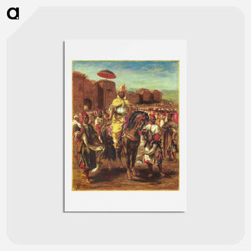 Portrait of the Sultan of Morocco - ウジェーヌ ドラクロワ Postcard.