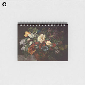 アートメモ帳-Bouquet of flowers - ギュスターヴ クールベ Memo.