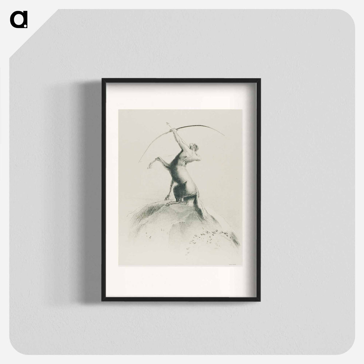 Centaur Aiming at the Clouds - オディロン ルドン Poster.