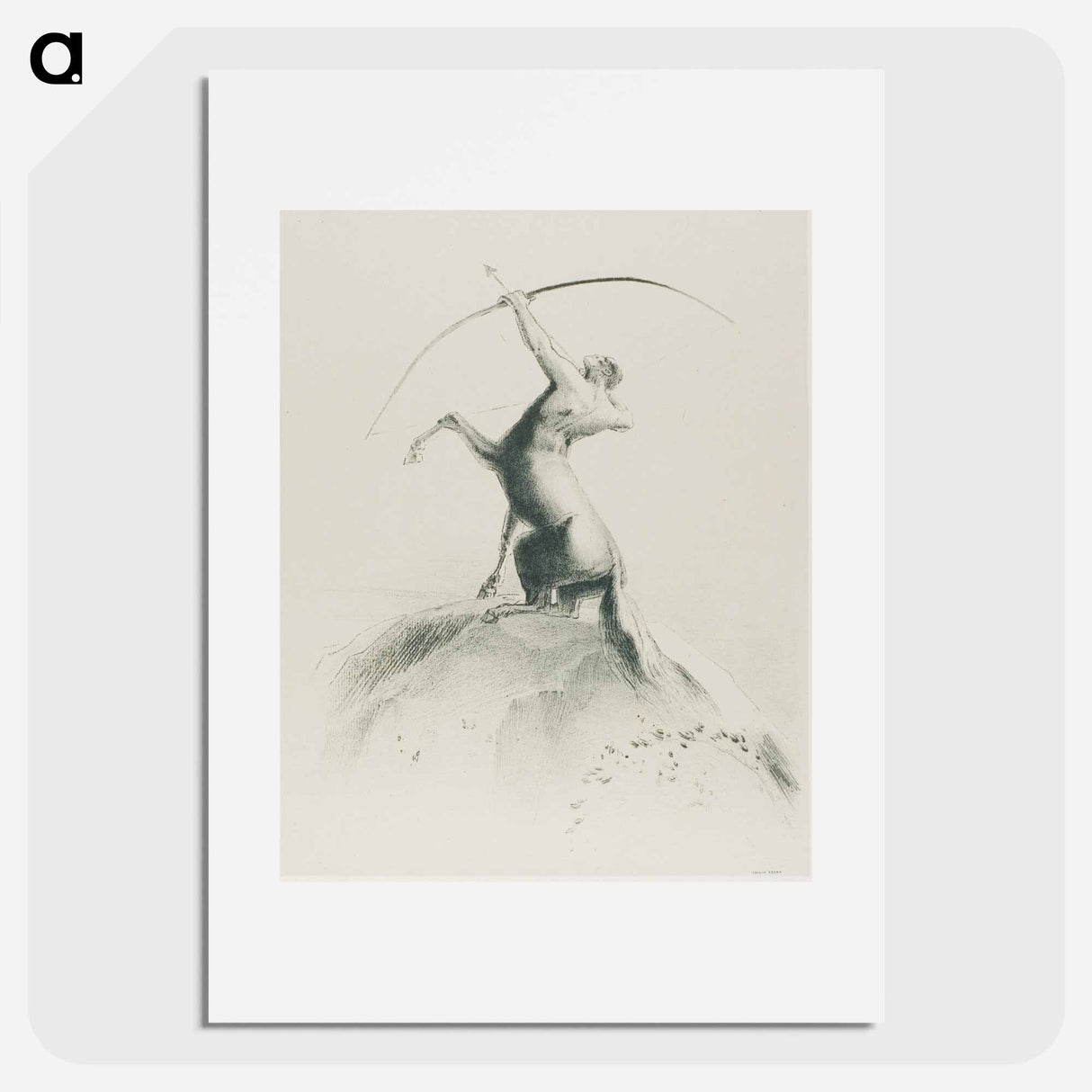 Centaur Aiming at the Clouds - オディロン ルドン Poster.