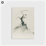 アートポストカード-Centaur Aiming at the Clouds - オディロン ルドン Postcard.