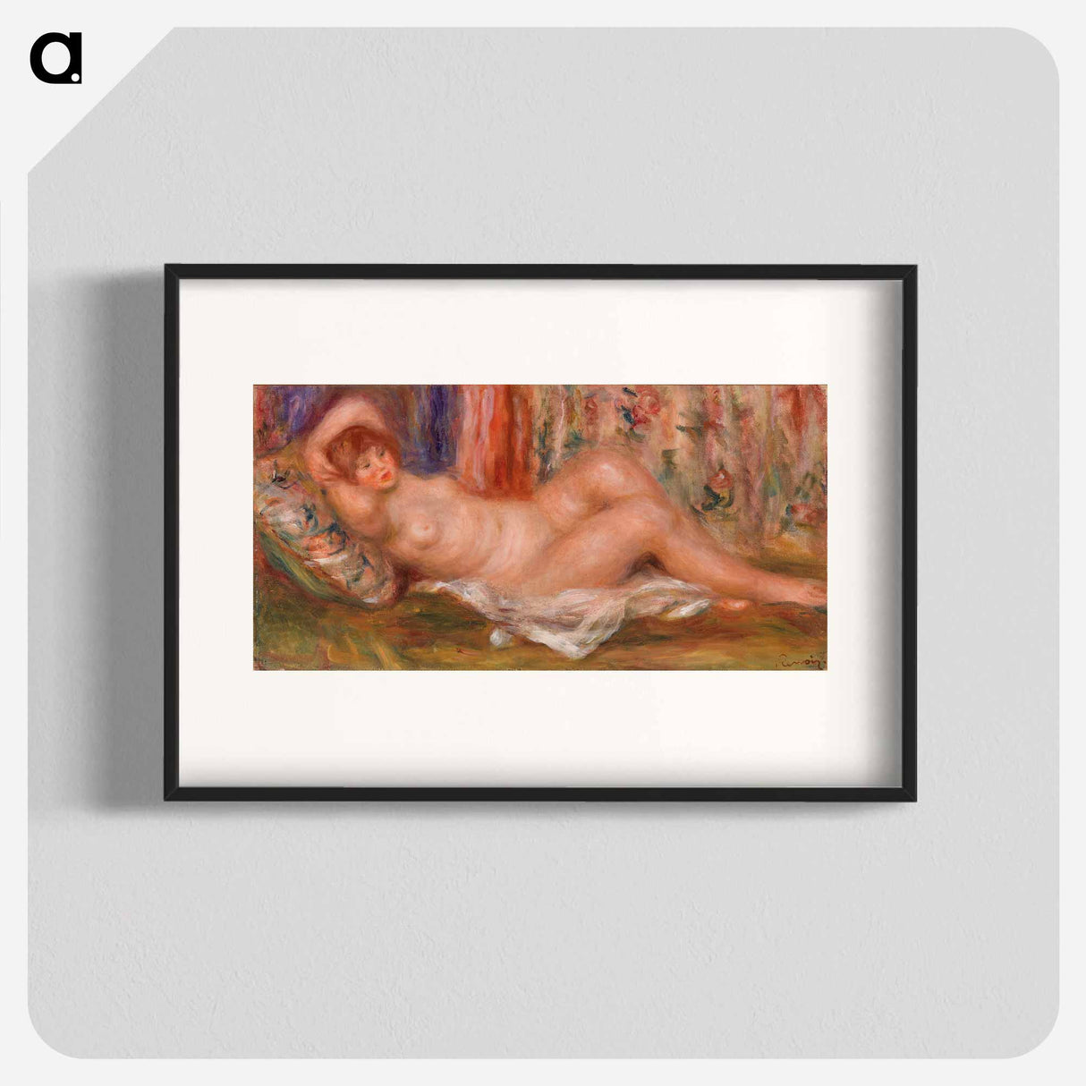 Nude Woman Reclining - ピエール オーギュスト ルノワール Poster.