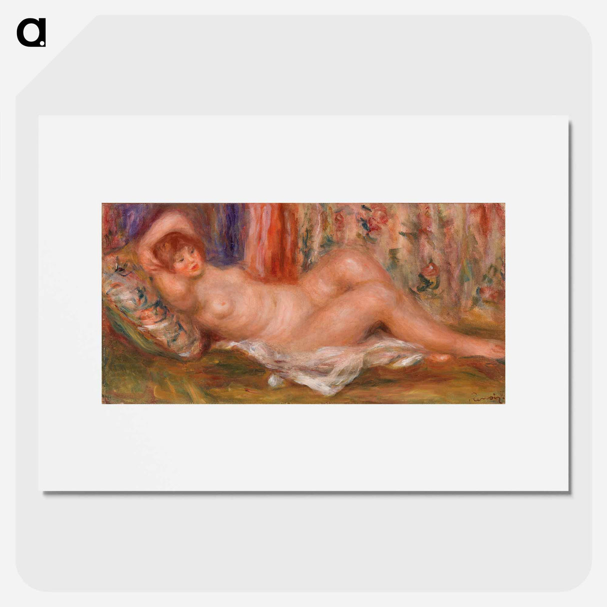 Nude Woman Reclining - ピエール オーギュスト ルノワール Poster.