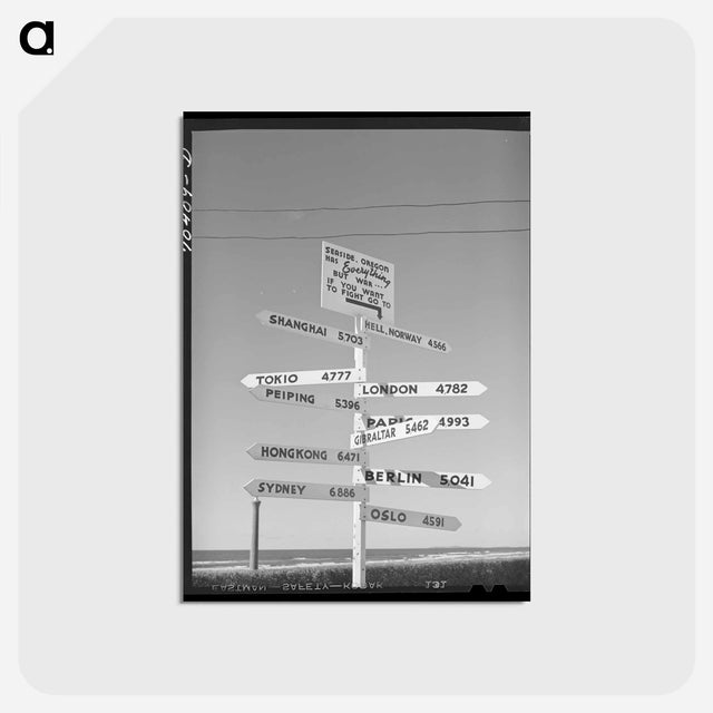 アートポストカード-Sign. Seaside, Oregon
 - ラッセル リー Postcard.