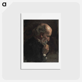 アートポストカード-Sketch for The Chess Players - トーマス エイキンズ Postcard.