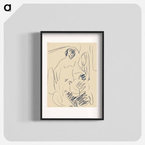 アートポスター-Nude on the Beach - エルンスト ルートヴィヒ キルヒナー Poster.