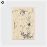 アートポストカード-Nude on the Beach - エルンスト ルートヴィヒ キルヒナー Postcard.