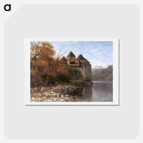 アートポストカード-Chateau de Chillon - ギュスターヴ クールベ Postcard.