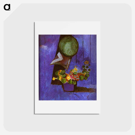 アートポストカード-Flowers and Ceramic Plate - アンリ マティス Postcard.
