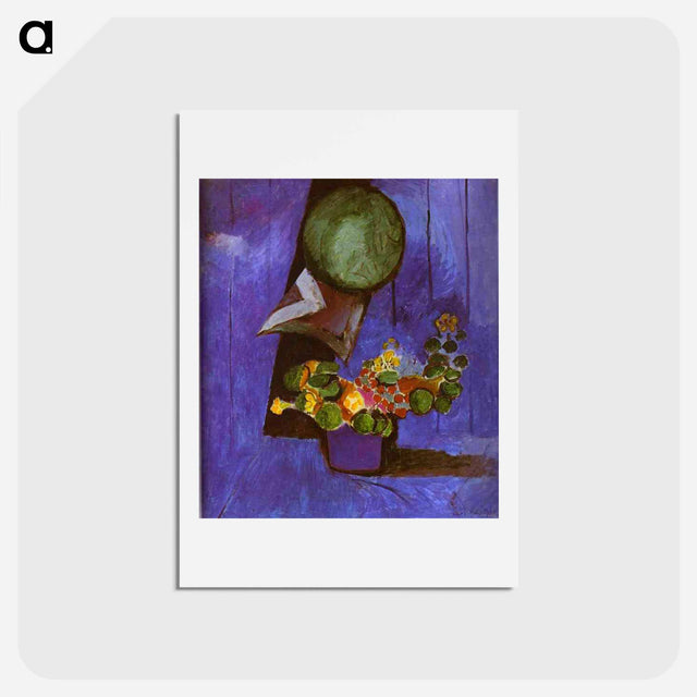 アートポストカード-Flowers and Ceramic Plate - アンリ マティス Postcard.