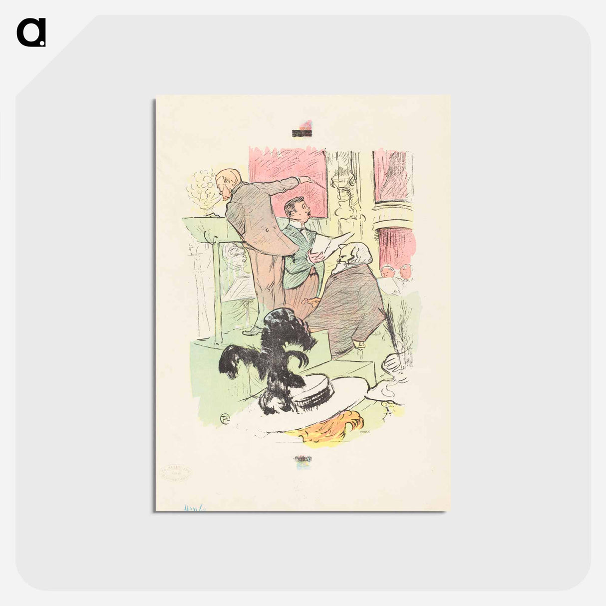 アートポストカード-Les grands concerts de l'opera - アンリ ド トゥールーズ ロートレック Postcard.