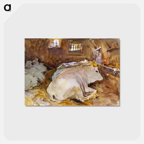 アートポストカード-Oxen - ジョン シンガー サージェント Postcard.