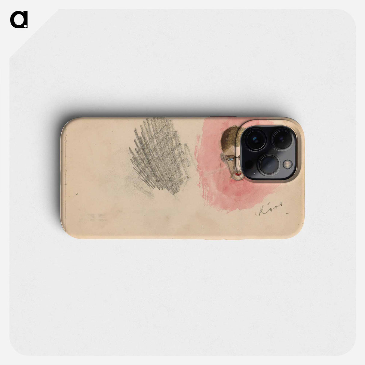 Portretkop van Koos - Julie de Graag Phone Case.