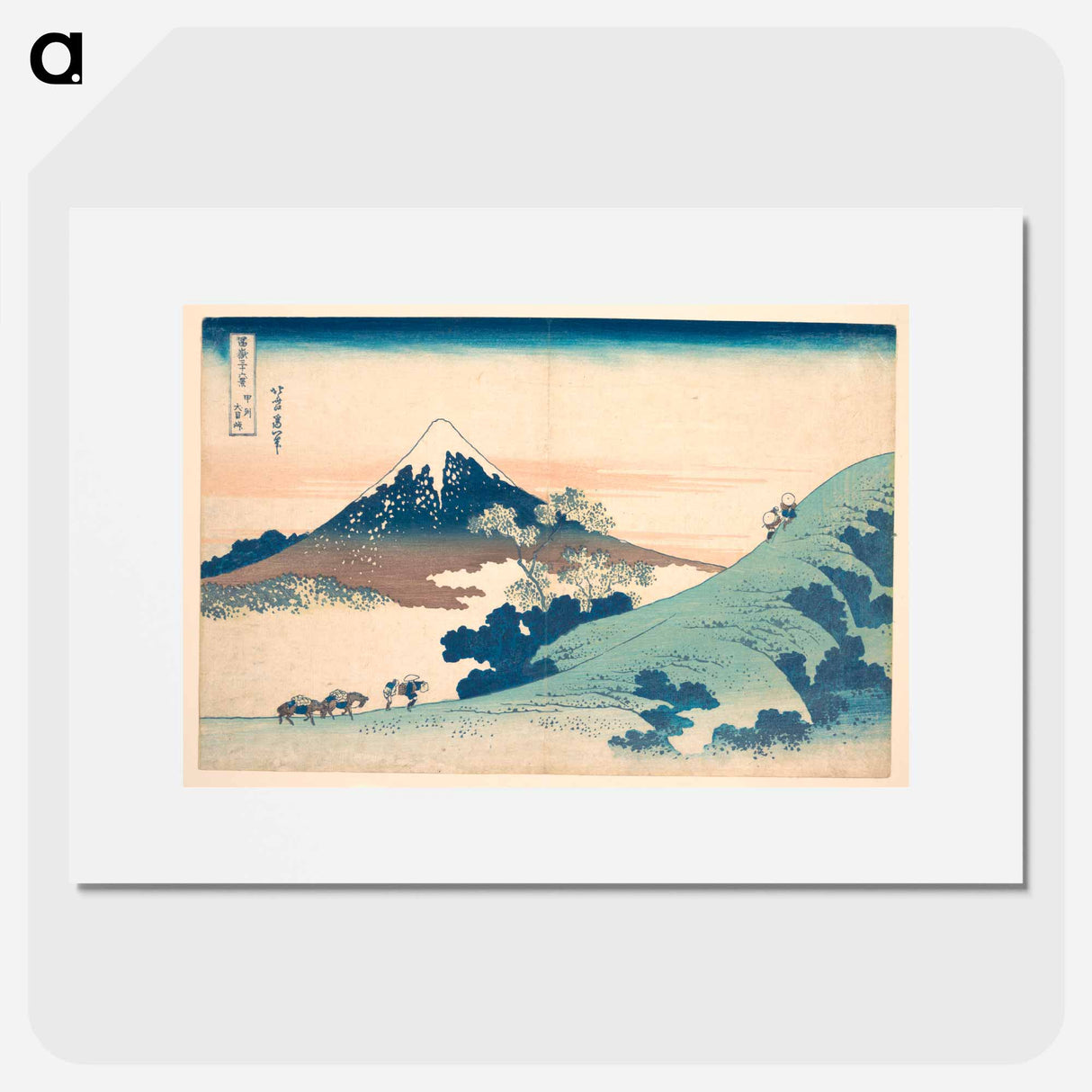 Fuji from Inume Pass - Katsushika Hokusai Poster.