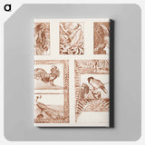 Proefblad voor briefkaarten met vogels - テオ ヴァン ホイテマ Canvas.