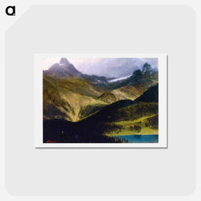 アートポストカード-Mountain Landscape - アルバート ビアスタット Postcard.