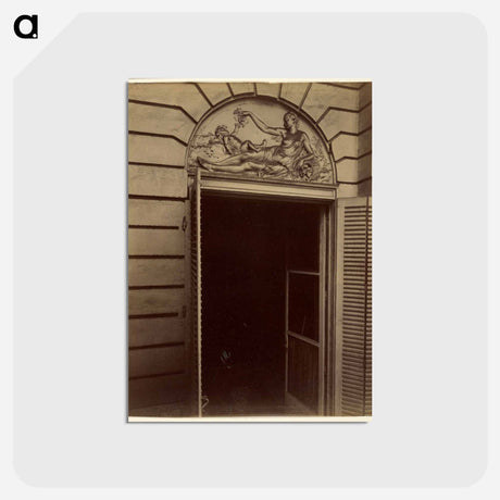 アートポストカード-Overdoor Relief, Hôtel du Cardinal Dubois
 - ウジェーヌ アジェ Postcard.