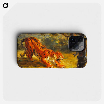 Tiger and Snake - ウジェーヌ ドラクロワ Phone Case.