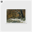 アートポストカード-Deer's Shelter in Winter - ギュスターヴ クールベ Postcard.