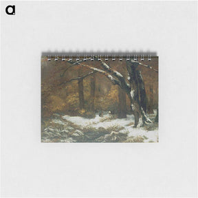 アートメモ帳-Deer's Shelter in Winter - ギュスターヴ クールベ Memo.