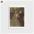 アートポストカード-La Goulue and Her Sister - アンリ ド トゥールーズ ロートレック Postcard.