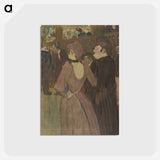 アートポストカード-La Goulue and Her Sister - アンリ ド トゥールーズ ロートレック Postcard.