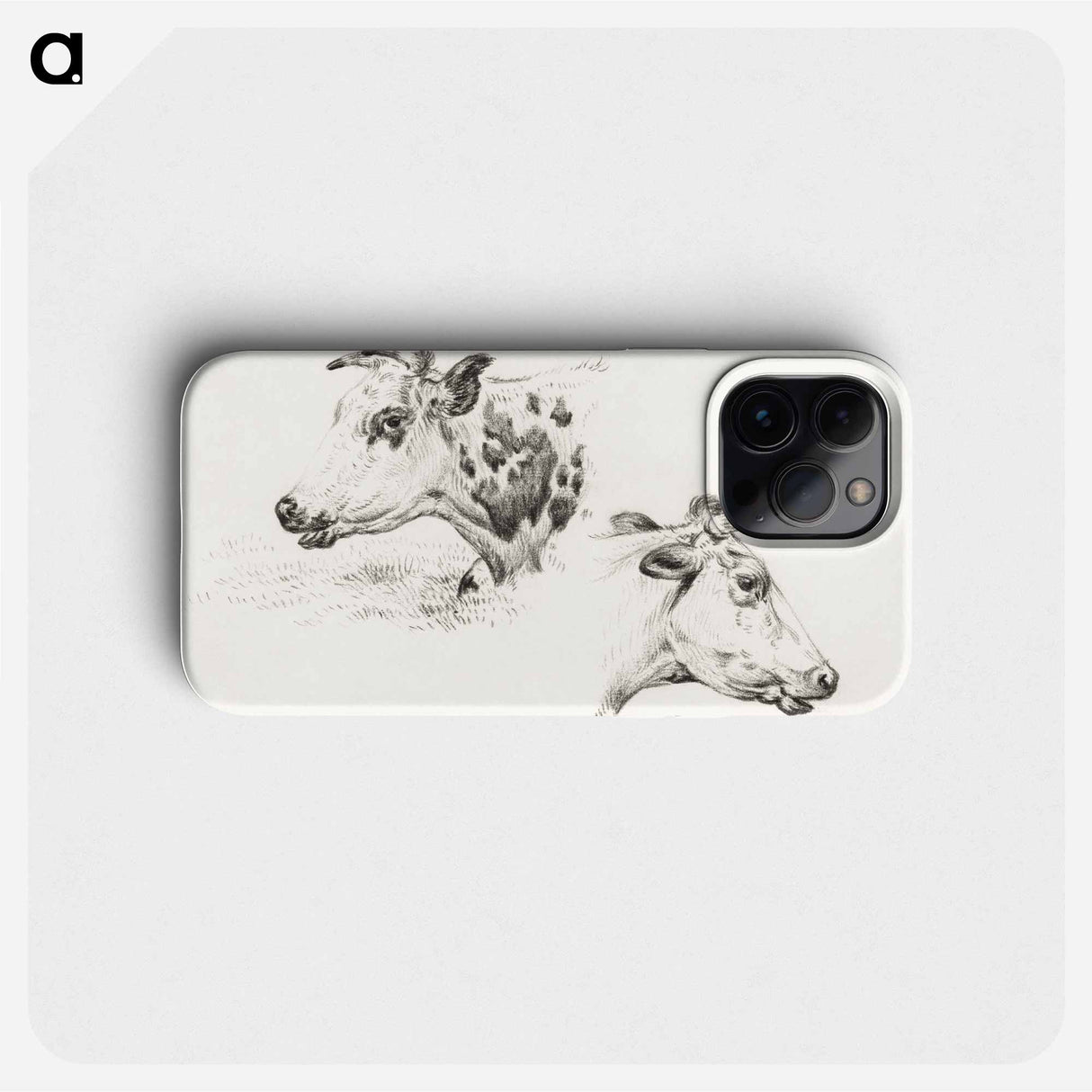 Two studies of the head of a cow - ジャン ベルナール Phone Case.