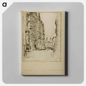 アートパネル-Towers of the Bishop's Palace, Beauvais
 - ジョセフ ペネル Canvas.