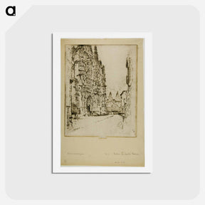 アートポストカード-Towers of the Bishop's Palace, Beauvais
 - ジョセフ ペネル Postcard.