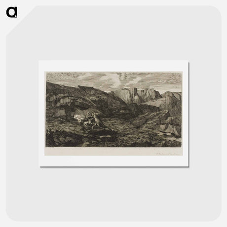 アートポストカード-Fear - オディロン ルドン Postcard.