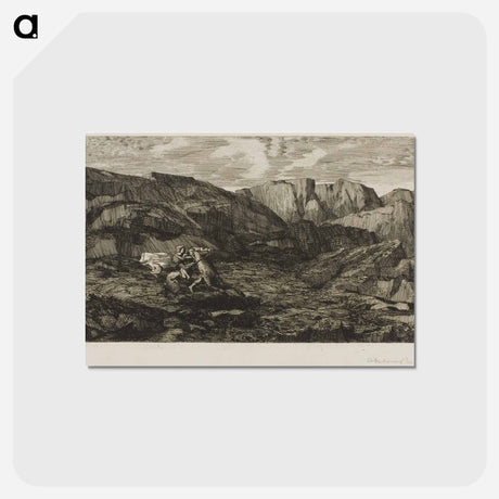 アートポストカード-Fear - オディロン ルドン Postcard.