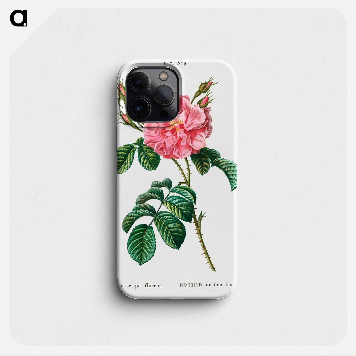 Ever-blowing Rose - Pierre Joseph Redouté Phone Case.