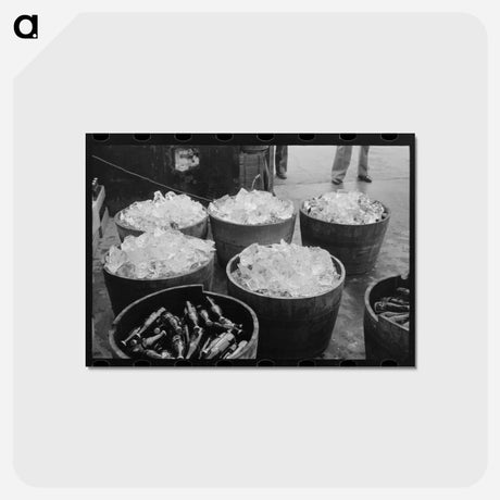 アートポストカード-Ice at Refreshment Stand
 - ラッセル リー Postcard.