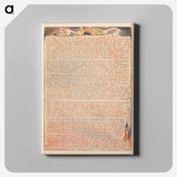 アートパネル-Jerusalem, Plate 36, "Reuben returnd to his place...." - ウィリアム ブレイク Canvas.
