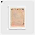 アートポストカード-Jerusalem, Plate 36, "Reuben returnd to his place...." - ウィリアム ブレイク Postcard.