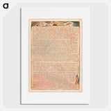 アートポスター-Jerusalem, Plate 36, "Reuben returnd to his place...." - ウィリアム ブレイク Poster.