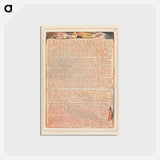 アートポストカード-Jerusalem, Plate 36, "Reuben returnd to his place...." - ウィリアム ブレイク Postcard.