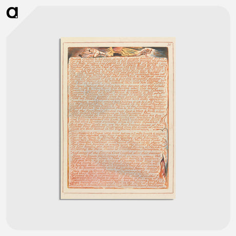 アートポストカード-Jerusalem, Plate 36, "Reuben returnd to his place...." - ウィリアム ブレイク Postcard.