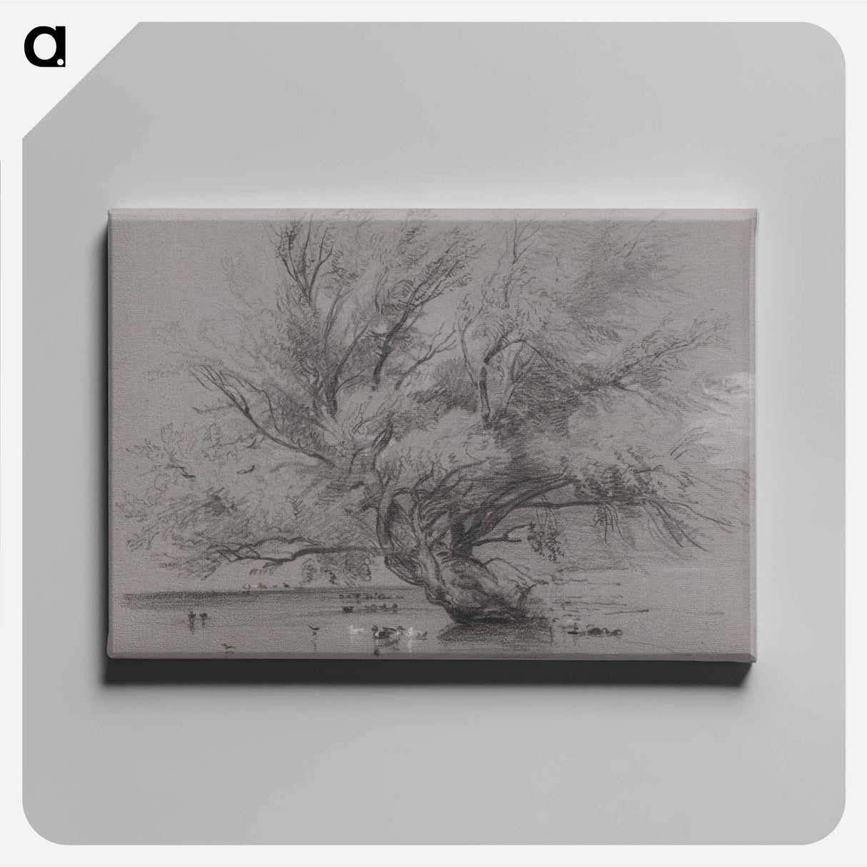 アートパネル-Pond with Willow Tree and Ducks
 - イェール大学アートギャラリー Canvas.