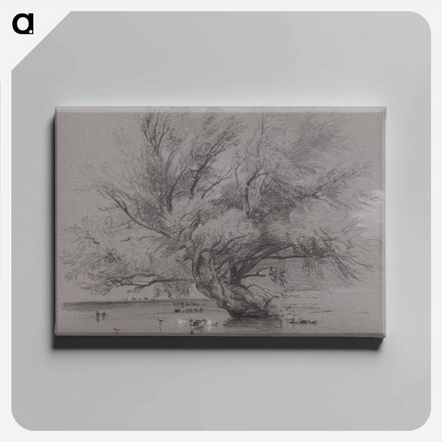 アートパネル-Pond with Willow Tree and Ducks
 - イェール大学アートギャラリー Canvas.