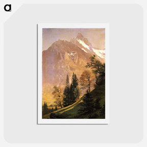 アートポストカード-Mountain Landscape - アルバート ビアスタット Postcard.
