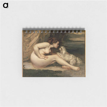 Female Nude with a Dog (Portrait of Leotine Renaude) - ギュスターヴ クールベ Memo.