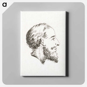 アートパネル-Portrait of a man with beard and mustache - ジャン ベルナール Canvas.