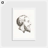 アートポストカード-Portrait of a man with beard and mustache - ジャン ベルナール Postcard.