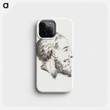 Portrait of a man with beard and mustache - ジャン ベルナール Phone Case.