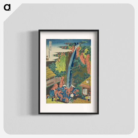 アートポスター-A Journey to the Waterfalls in All the Provinces: Pilgrims at Roben Waterfallince - 葛飾 北斎 Poster.