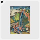 アートポストカード-A Journey to the Waterfalls in All the Provinces: Pilgrims at Roben Waterfallince - 葛飾 北斎 Postcard.