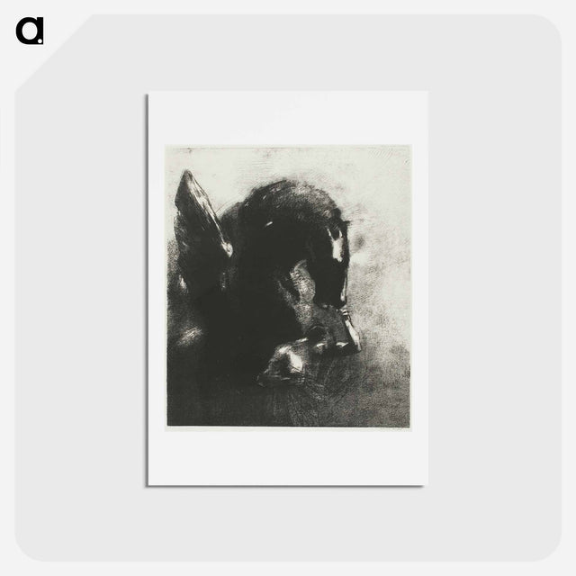 アートポストカード-Captive Pegasus - オディロン ルドン Postcard.