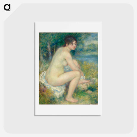 アートポストカード-Femme Nue dans un Paysage - ピエール オーギュスト ルノワール Postcard.