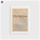 アートポストカード-Jerusalem, Plate 33, "Turning his back to the Divine Vision...." - ウィリアム ブレイク Postcard.